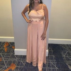 Coral Indian Outfit Palazzo Crop Top Set